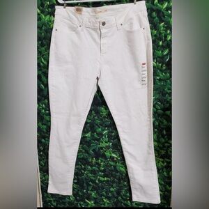 NEW Levi's 711 Mid Rise Skinny White Jeans-Size 16 L33xW30